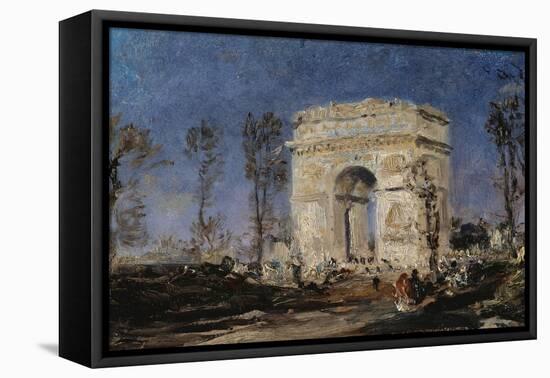 L'Arc de Triomphe de l'Etoile-Félix Ziem-Framed Stretched Canvas