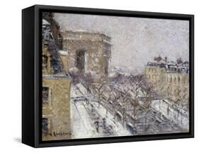 L'Arc de Triomphe, Paris France-Gustave Loiseau-Framed Stretched Canvas