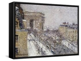 L'Arc de Triomphe, Paris France-Gustave Loiseau-Framed Stretched Canvas