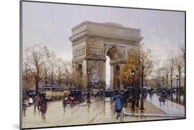 L'Arc De Triomphe, Paris-Eugene Galien-Laloue-Mounted Giclee Print