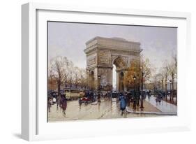 L'Arc de Triomphe, Paris-Eugene Galien-Laloue-Framed Giclee Print