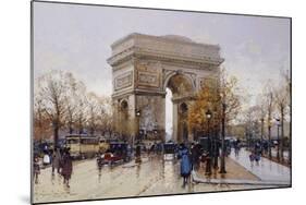 L'Arc de Triomphe, Paris-Eugene Galien-Laloue-Mounted Giclee Print