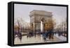 L'Arc de Triomphe, Paris-Eugene Galien-Laloue-Framed Stretched Canvas