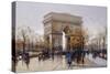 L'Arc de Triomphe, Paris-Eugene Galien-Laloue-Stretched Canvas