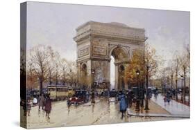 L'Arc de Triomphe, Paris-Eugene Galien-Laloue-Stretched Canvas