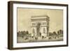 L'Arc De Triomphe, Paris-Jean Jacottet-Framed Giclee Print