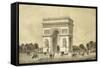 L'Arc De Triomphe, Paris-Jean Jacottet-Framed Stretched Canvas