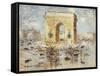 L'Arc de Triomphe, Place of the Star-Gustave Loiseau-Framed Stretched Canvas