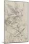 L'archange Saint Michel terrassant le dragon-Domenico Fiasella-Mounted Giclee Print
