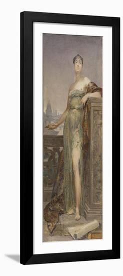 L'Architecture. Esquisse pour le salon des Arts, Hôtel de Ville de Paris-Tony Robert-fleury-Framed Giclee Print