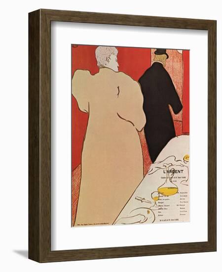 L'argent, c.1895-Henri de Toulouse-Lautrec-Framed Giclee Print