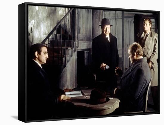 L' armee des Ombres by JeanPierreMelville with Lino Ventura, Paul Meurisse, Christian Barbier and C-null-Framed Stretched Canvas