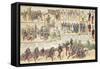 L'armée française à travers les siècles, l'infanterie de ligne-null-Framed Stretched Canvas