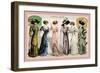 L'Art de la Mode: An Assortment of Elegant Gowns-null-Framed Art Print