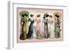 L'Art de la Mode: An Assortment of Elegant Gowns-null-Framed Art Print