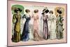 L'Art de la Mode: An Assortment of Elegant Gowns-null-Mounted Art Print