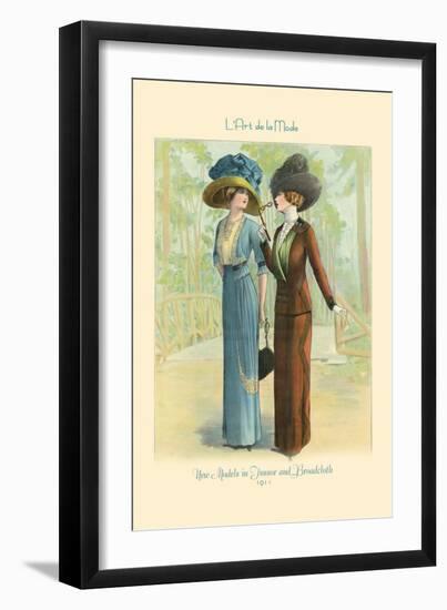 L'Art de la Mode: New Models in Tussor and Broadcloth-null-Framed Art Print