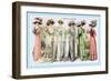 L'Art de la Mode: Six Beautiful Gowns-null-Framed Art Print