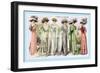 L'Art de la Mode: Six Beautiful Gowns-null-Framed Art Print