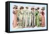 L'Art de la Mode: Six Beautiful Gowns-null-Framed Stretched Canvas