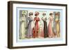 L'Art de la Mode: Six Refined Fashions-null-Framed Art Print