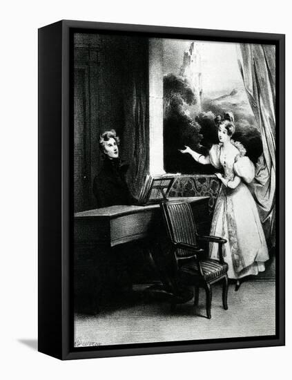 L'Artiste, 1831-Achille Deveria-Framed Stretched Canvas