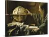 L'astronome dit aussi l'Astrologue-Johannes Vermeer-Stretched Canvas
