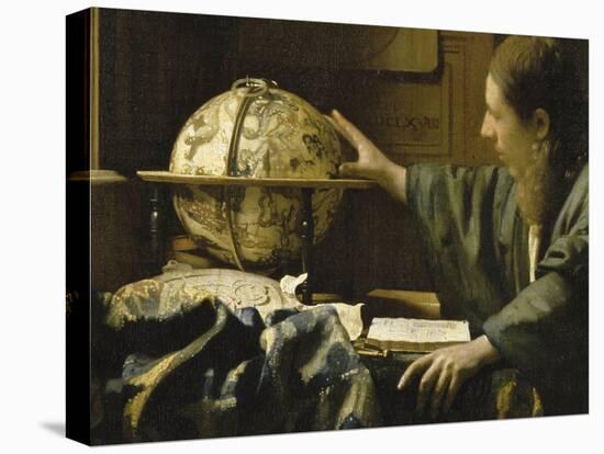 L'astronome dit aussi l'Astrologue-Johannes Vermeer-Stretched Canvas