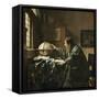 L'astronome dit aussi l'Astrologue-Johannes Vermeer-Framed Stretched Canvas