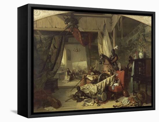L'atelier de J. Courtois dit le Bourguignon-Louis Charles Auguste Couder-Framed Stretched Canvas