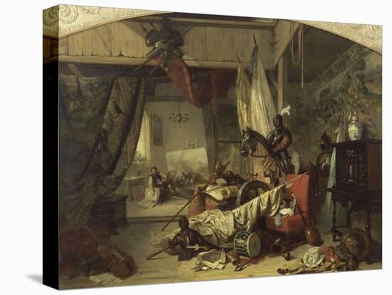 L'atelier de J. Courtois dit le Bourguignon-Louis Charles Auguste Couder-Stretched Canvas