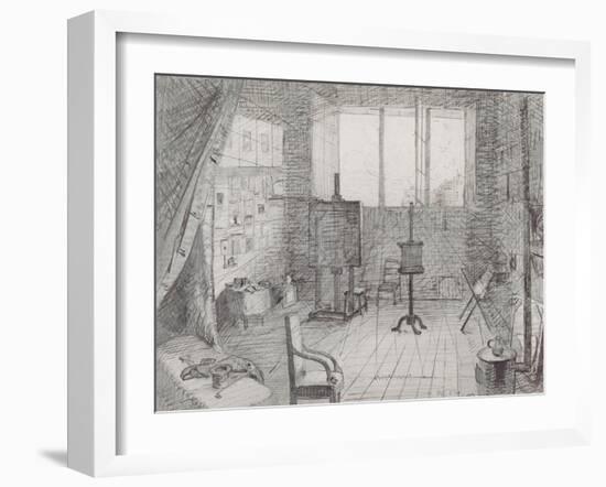 L'Atelier de Redon, 81 boulevard du Montparnasse à Paris (novembre 1873-1877)-Odilon Redon-Framed Giclee Print