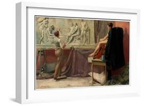 L'atelier Du Sculpteur  (The Sculptor's Studio) Peinture De Tom Roberts (1856-1931) - 1885 - Oil O-Tom Roberts-Framed Giclee Print