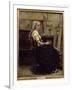 L'atelier Ou Woman Devant Un Easel Painting by Camille Corot (1796-1875) 1870 Sun. 0,63X0,48 M Lyon-Jean Baptiste Camille Corot-Framed Premium Giclee Print