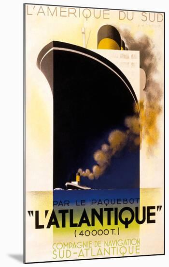 L'Atlantique 1931-Adolphe Mouron Cassandre-Mounted Art Print