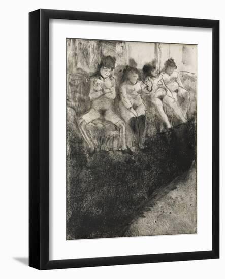 L'attente (seconde version)-Edgar Degas-Framed Giclee Print