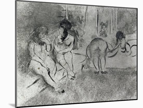 L'attente-Edgar Degas-Mounted Giclee Print