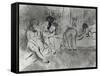 L'attente-Edgar Degas-Framed Stretched Canvas