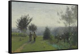 L'Aube Printanière-Jean-Baptiste-Camille Corot-Framed Stretched Canvas