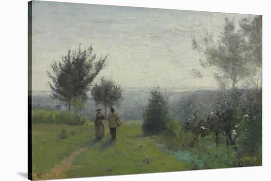 L'Aube Printanière-Jean-Baptiste-Camille Corot-Stretched Canvas