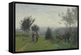 L'Aube Printanière-Jean-Baptiste-Camille Corot-Framed Stretched Canvas