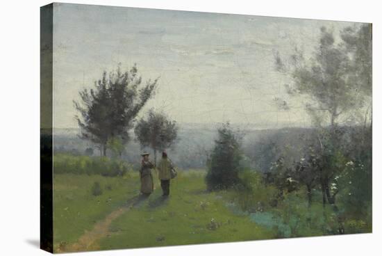 L'Aube Printanière-Jean-Baptiste-Camille Corot-Stretched Canvas