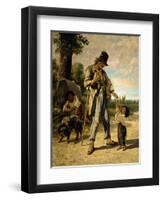 L'Aumone D'Un Mendiant-Gustave Courbet-Framed Giclee Print