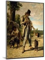 L'Aumone D'Un Mendiant-Gustave Courbet-Mounted Giclee Print