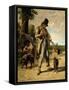 L'Aumone D'Un Mendiant-Gustave Courbet-Framed Stretched Canvas