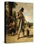 L'Aumone D'Un Mendiant-Gustave Courbet-Stretched Canvas