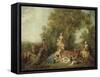 L'Automne-Nicolas Lancret-Framed Stretched Canvas