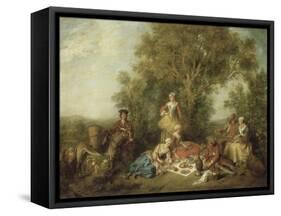 L'Automne-Nicolas Lancret-Framed Stretched Canvas