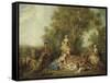 L'Automne-Nicolas Lancret-Framed Stretched Canvas