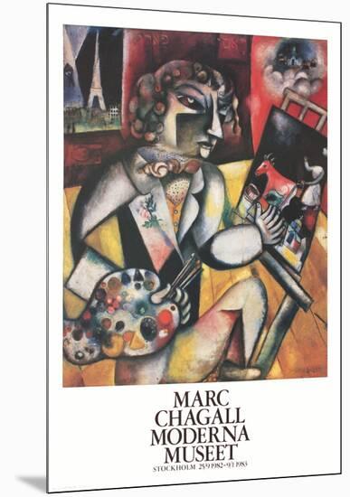 L'Autoportrait Aux Sept Doigts-Marc Chagall-Mounted Collectable Print